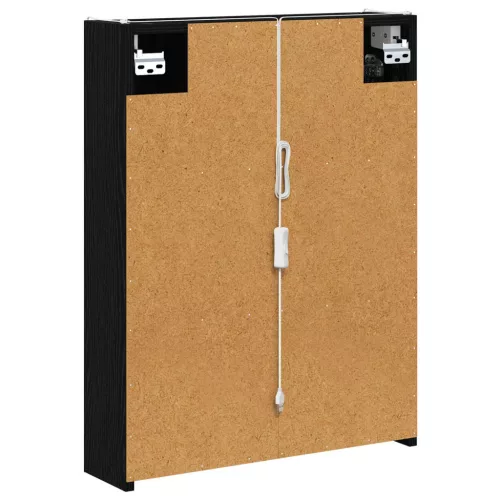  Fürdőszobai tükörszekrény Fekete tölgy 53,5 x 15,5 x 70 cm