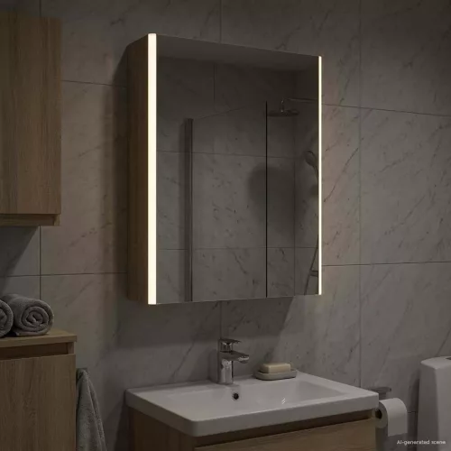  Fürdőszobai tükörszekrény Sonoma tölgy 53,5 x 15,5 x 70 cm