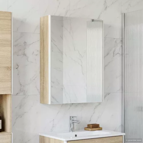  Fürdőszobai tükörszekrény Sonoma tölgy 53,5 x 15,5 x 70 cm