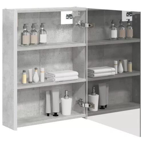  Fürdőszobai tükörszekrény Beton Szürke 53,5 x 15,5 x 70 cm