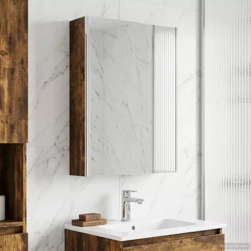  Fürdőszobai tükörszekrény Füstölt tölgy 73.5 x 15.5 x 70 cm