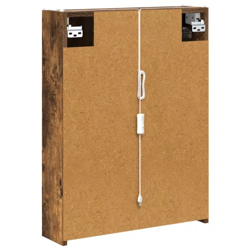  Fürdőszobai tükörszekrény Füstölt tölgy 73.5 x 15.5 x 70 cm