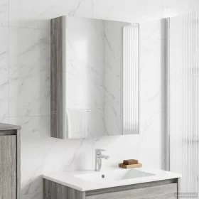    Fürdőszobai tükörszekrény Szürke Sonoma 53,5 x 15,5 x 70 cm