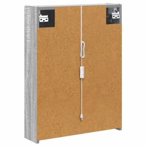  Fürdőszobai tükörszekrény Szürke Sonoma 53,5 x 15,5 x 70 cm