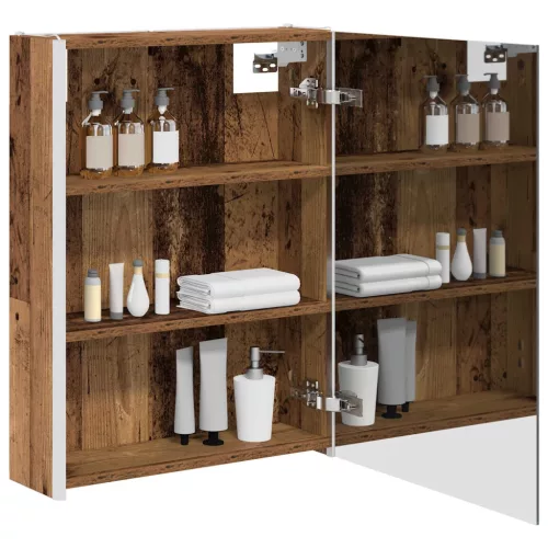  Fürdőszobai tükörszekrény Öreg fa 53,5 x 15,5 x 70 cm Faanyag