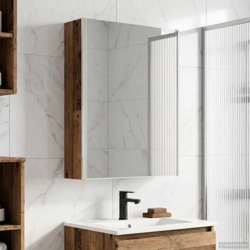  Fürdőszobai tükörszekrény Öreg fa 53,5 x 15,5 x 70 cm Faanyag