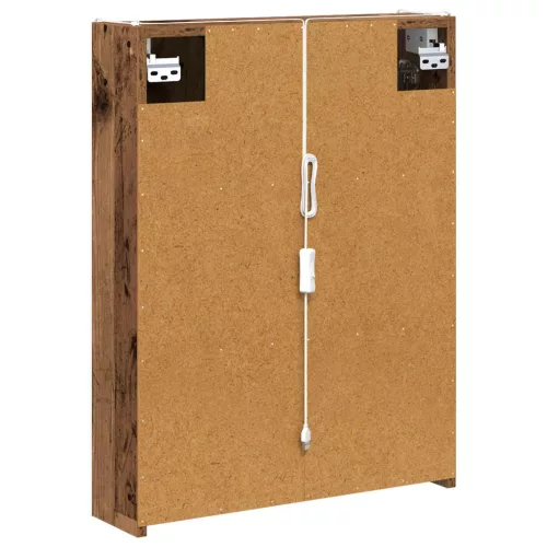  Fürdőszobai tükörszekrény Öreg fa 53,5 x 15,5 x 70 cm Faanyag