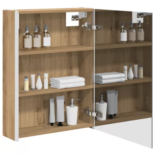  Fürdőszobai tükörszekrény Művészi tölgy 53,5 x 15,5 x 70 cm