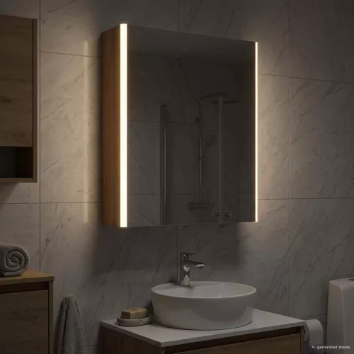  Fürdőszobai tükörszekrény Művészi tölgy 53,5 x 15,5 x 70 cm