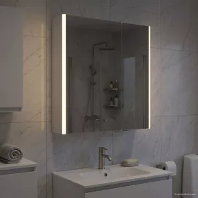    Fürdőszobai tükörszekrény Fehér 63,5 x 15,5 x 70 cm Faanyag