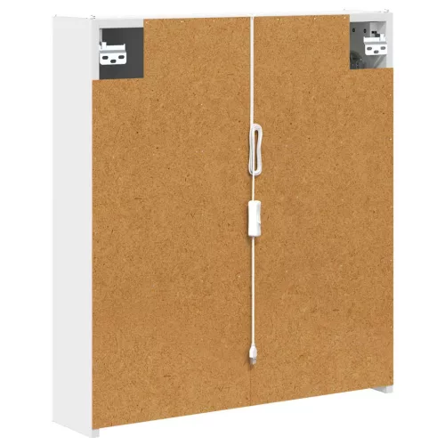  Fürdőszobai tükörszekrény Fehér 63,5 x 15,5 x 70 cm Faanyag