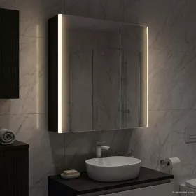    Fürdőszobai tükörszekrény Fekete tölgy 63,5 x 15,5 x 70 cm