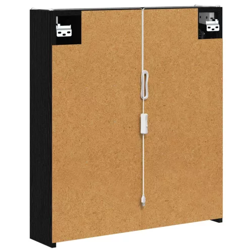  Fürdőszobai tükörszekrény Fekete tölgy 63,5 x 15,5 x 70 cm