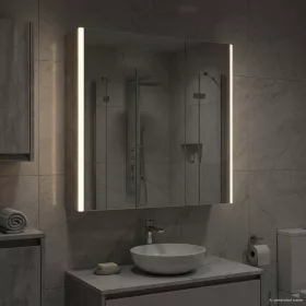    Fürdőszobai tükörszekrény Beton Szürke 63,5 x 15,5 x 70 cm