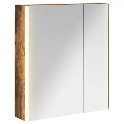  Fürdőszobai tükörszekrény Füstölt tölgy 63,5 x 15,5 x 70 cm