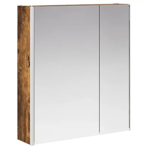  Fürdőszobai tükörszekrény Füstölt tölgy 63,5 x 15,5 x 70 cm