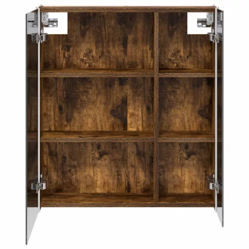  Fürdőszobai tükörszekrény Füstölt tölgy 63,5 x 15,5 x 70 cm