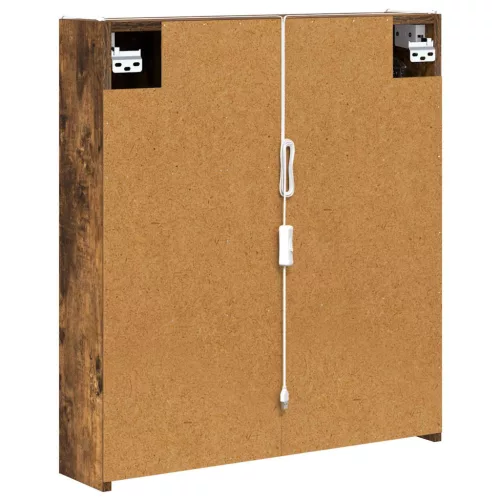  Fürdőszobai tükörszekrény Füstölt tölgy 63,5 x 15,5 x 70 cm