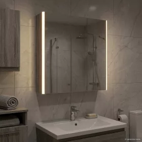    Fürdőszobai tükörszekrény Szürke Sonoma 63,5 x 15,5 x 70 cm