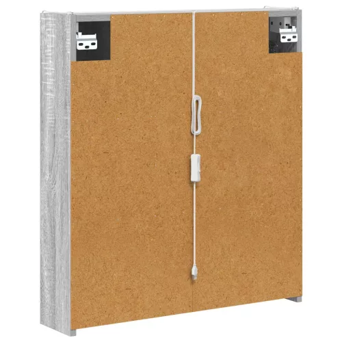  Fürdőszobai tükörszekrény Szürke Sonoma 63,5 x 15,5 x 70 cm