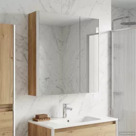    Fürdőszobai tükörszekrény Művészi tölgy 63,5 x 15,5 x 70 cm