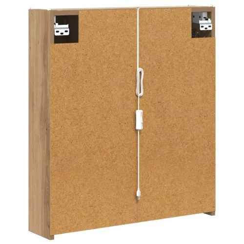  Fürdőszobai tükörszekrény Művészi tölgy 63,5 x 15,5 x 70 cm