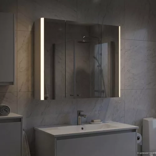  Fürdőszobai tükörszekrény Fehér 63,5 x 15,5 x 60,5 cm Faanyag