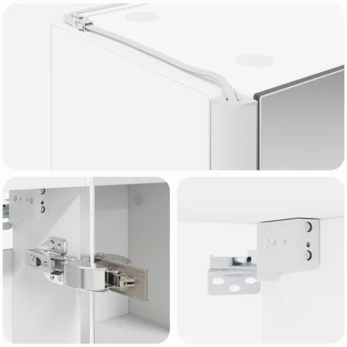  Fürdőszobai tükörszekrény Fehér 63,5 x 15,5 x 60,5 cm Faanyag