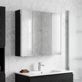    Fürdőszobai tükörszekrény Fekete tölgy 63,5 x 15,5 x 60,5 cm