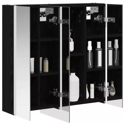  Fürdőszobai tükörszekrény Fekete tölgy 63,5 x 15,5 x 60,5 cm