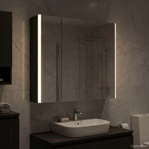  Fürdőszobai tükörszekrény Fekete tölgy 63,5 x 15,5 x 60,5 cm