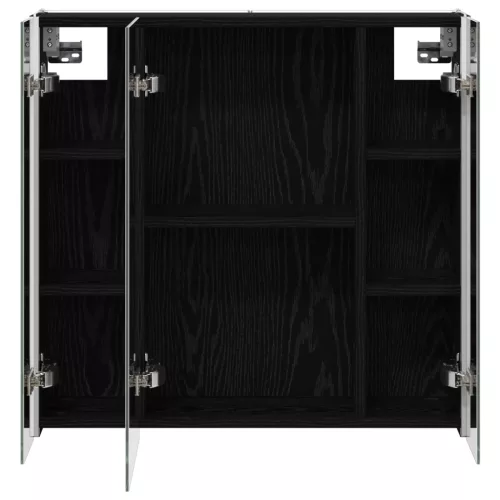  Fürdőszobai tükörszekrény Fekete tölgy 63,5 x 15,5 x 60,5 cm