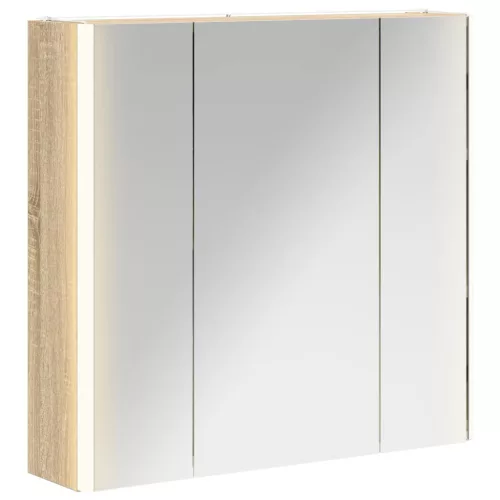  Fürdőszobai tükörszekrény Sonoma tölgy 63,5 x 15,5 x 60,5 cm