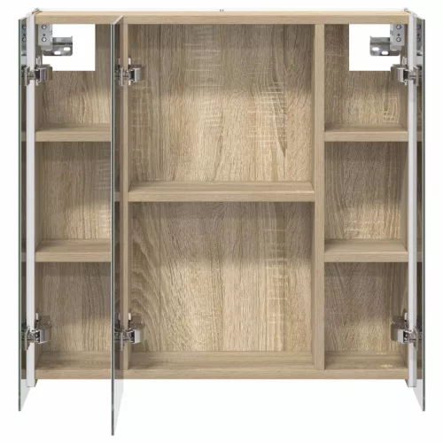  Fürdőszobai tükörszekrény Sonoma tölgy 63,5 x 15,5 x 60,5 cm