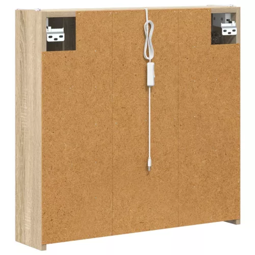  Fürdőszobai tükörszekrény Sonoma tölgy 63,5 x 15,5 x 60,5 cm