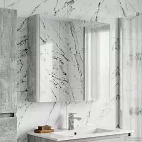    Fürdőszobai tükörszekrény Beton Szürke 63,5 x 15,5 x 60,5 cm