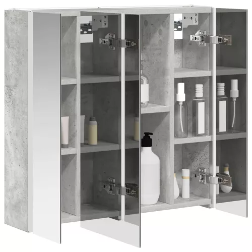  Fürdőszobai tükörszekrény Beton Szürke 63,5 x 15,5 x 60,5 cm