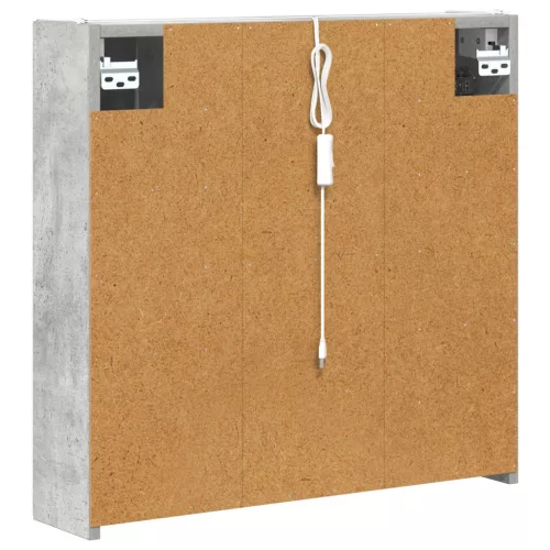  Fürdőszobai tükörszekrény Beton Szürke 63,5 x 15,5 x 60,5 cm