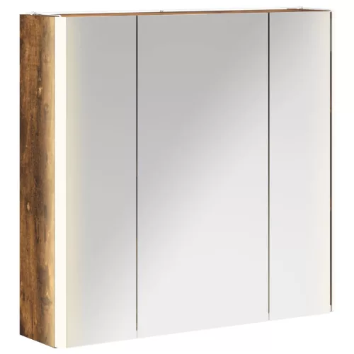  Fürdőszobai tükörszekrény Füstölt tölgy 63,5 x 15,5 x 60,5 cm