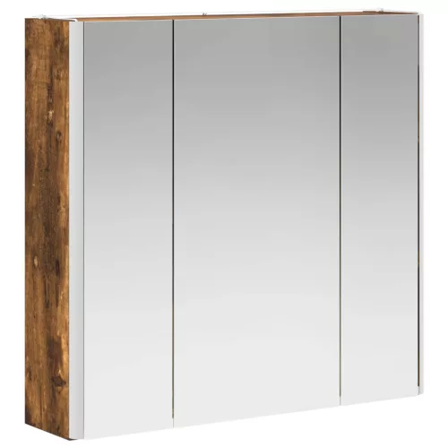  Fürdőszobai tükörszekrény Füstölt tölgy 63,5 x 15,5 x 60,5 cm