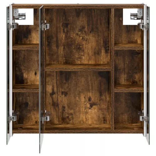  Fürdőszobai tükörszekrény Füstölt tölgy 63,5 x 15,5 x 60,5 cm