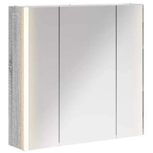  Fürdőszobai tükörszekrény Szürke Sonoma 63,5 x 15,5 x 60,5 cm