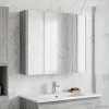  Fürdőszobai tükörszekrény Szürke Sonoma 63,5 x 15,5 x 60,5 cm