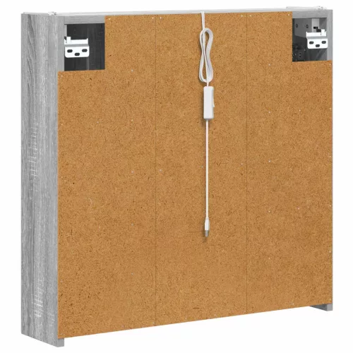  Fürdőszobai tükörszekrény Szürke Sonoma 63,5 x 15,5 x 60,5 cm