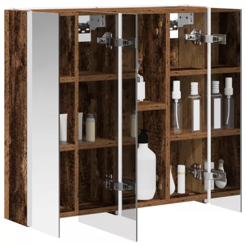  Fürdőszobai tükörszekrény Öreg fa 63,5 x 15,5 x 60,5 cm Faanyag