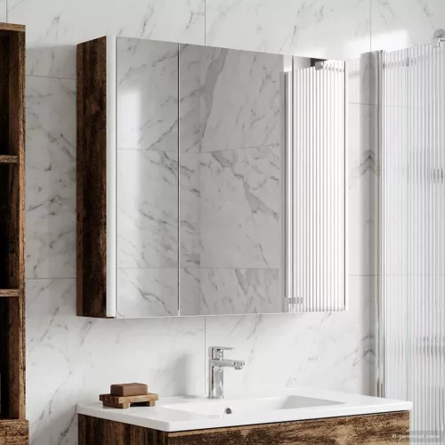  Fürdőszobai tükörszekrény Öreg fa 63,5 x 15,5 x 60,5 cm Faanyag