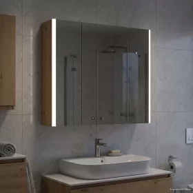    Fürdőszobai tükörszekrény Művészi tölgy 63,5 x 15,5 x 60,5 cm