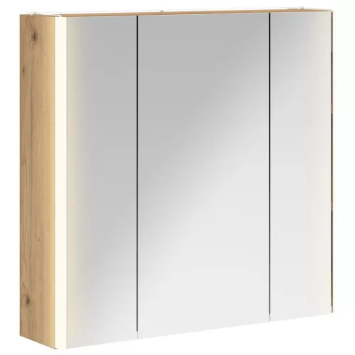  Fürdőszobai tükörszekrény Művészi tölgy 63,5 x 15,5 x 60,5 cm