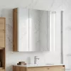  Fürdőszobai tükörszekrény Művészi tölgy 63,5 x 15,5 x 60,5 cm