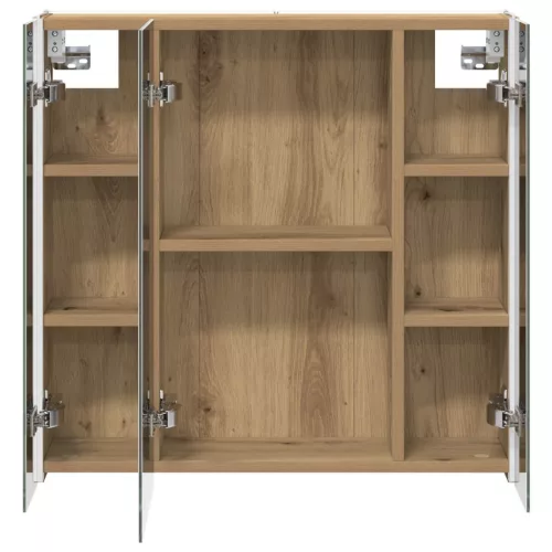  Fürdőszobai tükörszekrény Művészi tölgy 63,5 x 15,5 x 60,5 cm